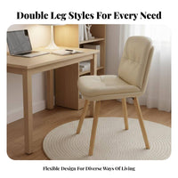 Woven Seat Side Chair sturdy Wood Frame Seating Furniture Comfortable for Bedroom