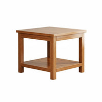 dual-level Square Table unadorned design 2-Tier Square Side Table Space-Saving