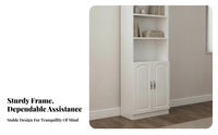 Narrow Single Unit Shelf Easy Assembly Narrow Shelving Single Unit with Doors