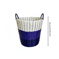 Woven Laundry Basket Tapered Wicker-Appearance Hamper Airy Weave for Bedroom