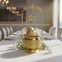Gold Buffet Chafing Dish Large Capacity Chafing Dish Leak-Resistant Design 8L Buffet Warmer for Hotels, Banquet