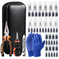 70-Piece Tire Repair Kit with Rubber Plugs and Tools in EVA Case