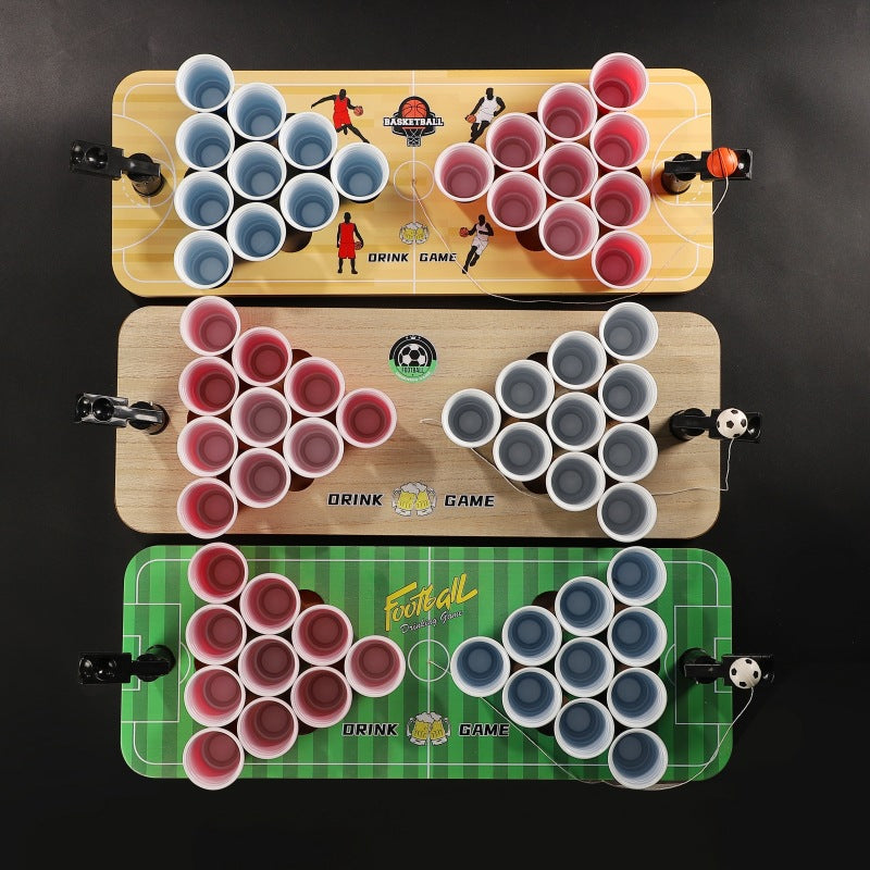 Mini Double Basketball Board Drinking Game Tabletop Football Toy