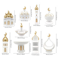 Middle Eastern Design Figurine Handmade Look Crescent Moon House Ornament