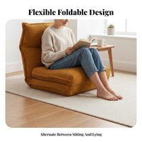 Adjustable backrestrest Lounger Sofa Bed Function Adjustable Floor Lounger Foldable Design Support for Apartment Dwellers