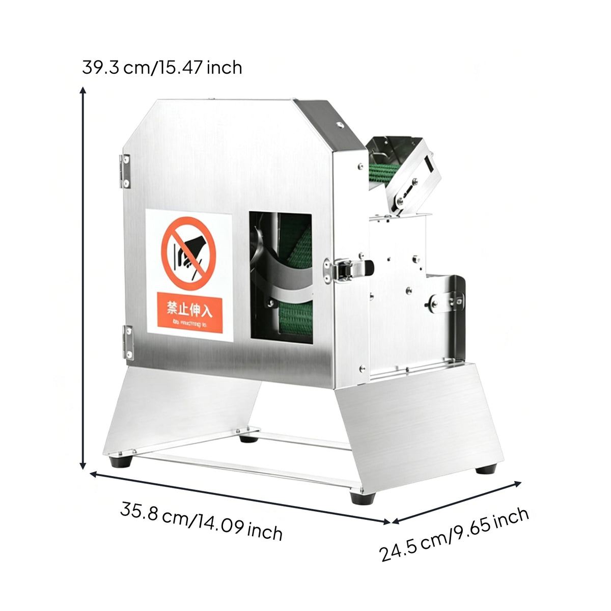 Vegetable Cutter with Belt Feed Countertop Electric Vegetable Cutter Commercial Slicing Machine for Caterers