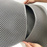 Folding Cat Litter Mat with water-resistant pattern, Double Layer EVA Material Trapper Mat, Honeycomb Structure for household pet Care