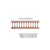 Wooden Dollhouse Railing Brown Finish Miniature Stair Handrail Handmade Look