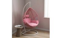 Indoor Hanging Egg Chair with Stand Single-Person Egg Swing Chair with Stand Comfortable Furniture Modern for Living Room