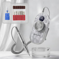 Nail Drill Machine Portable Nail Drill with Handpiece Rechargeable for Beginners, Home Salon, Travel