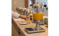 Double Head Beverage Dispenser Thickened PC Container Stainless Steel Fruit Drink Urn Hot Cold Beverage Urn Rust-Resistant