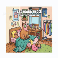 可爱卡皮巴拉涂色书Capybara Coloring Book  卡皮巴拉趣味涂色书