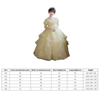 Long Sleeve Princess Dress Puffy Skirt Flower Girl Formal Dress for Wedding