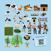 Farm Animal Playset Hand Painted Realistic Animal Figures for Kids