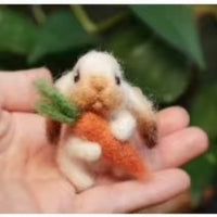 Wool Felt Carrot Bunny Craft Kit