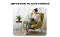 Armchair with Ottoman Light Luxury Design Accent Chair and Ottoman Set Nordic Design Comfortable Seating for Adults