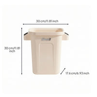 Compact Trash Bin with Wheels Slim Open Top Trash Bin Portable Wastebasket Mobile for Apartment