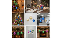 Christmas Ornament Ball Matte Christmas Ball Ornaments Ornament with Hanging Cap Decorative for Window Displays, Party Decor