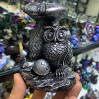猫头鹰水晶球底座球托水晶球座玉器底托树脂工艺品批创意树脂底座