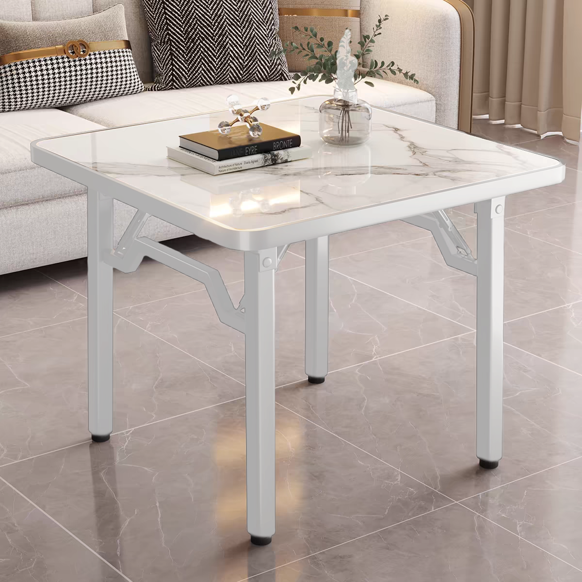 White Stone / 80x80x75 White Frame