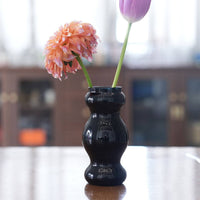 Ringed Glass Vase Multi-Color Options Curvy Colored Glass Vase Polished Mouth