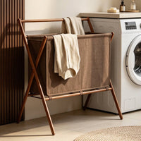 Foldable Laundry Hamper Sturdy Laundry Hamper with Bag Compact Furniture for Apartments