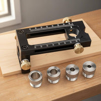 Adjustable Drilling Guide Measurement Markings Hole Drilling Jig Knurled Knobs