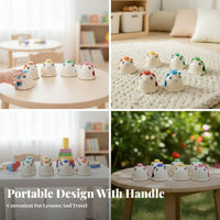 8 Pieces Labeled Notes 8 Note Handbells Individual Compartments Children's Hand Bells Cardboard Box Music Bells Clear Cover
