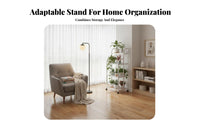 Three-Tier Plant Stand Multi-Functional Three-Tier Rolling Planter Shelf Strong Load-Bearing Sturdy Duty for Living Room, Patio