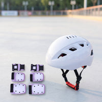Skating Helmet with Knee Pads, Elbow Pads, and Wrist Guards Vented Helmet with Wrist Guards Shock-Absorbing Gear Set for Scootering