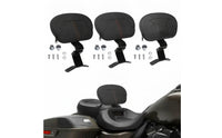 Motorcycle Backrest with Bracket Padded Backrest with Mounting Kit Adjustable Accessory for Riders, Motorcyclists, Long-Distance Riding, Cruising