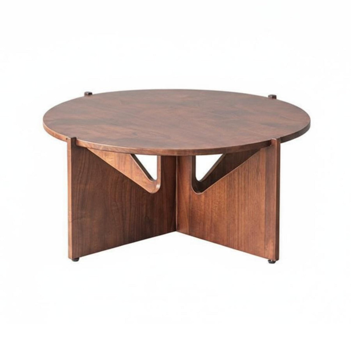 2 Pieces Round Tuck-Awaying Table Set Polished Rounded Edges Tuck-Awaying Table Set Sturdy Construction Multi-Purpose