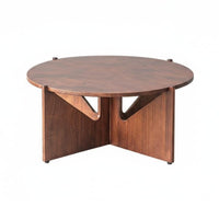 2 Pieces Round Tuck-Awaying Table Set Polished Rounded Edges Tuck-Awaying Table Set Sturdy Construction Multi-Purpose