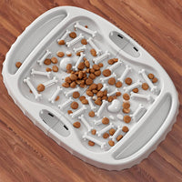 Rolling Slow Feeder Easy to Clean Anti Gulp Bowl Non-Slip Base for Indoor, Cats