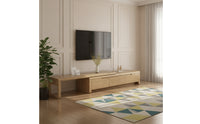 Wooden TV Cabinet with Drawers Organized TV Stand with Drawers Sleek Lowboard Minimalist for Living Room