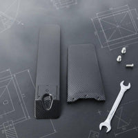 5 Pieces Modification Parts Carbon Fiber Pattern Mudguard Set Easy Installation Front Rear Mudguard Kit Anti-Oxidation for DIY Enthusiasts