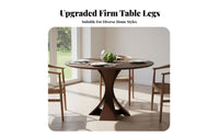 Round Dinner Table Minimalist Design Dining Furniture Retroretro-Modern Modern Design Sculptural Base for Small Apartments