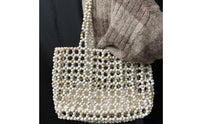 Beaded Handbag Handmade Beaded Tote Pearl for Weddings, Parties, Women, Brides