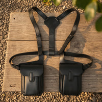 Hands-Unrestricted Chest Bag with Adjustable Harness Slim Chest Bag with Harness Pack Ambidextrous for Commuting