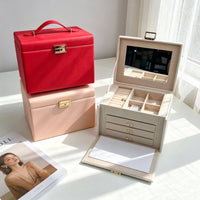 Jewelry Storage Box Multi-Compartment Jewelry Box with Drawers Structured Container for Women, Journeyers, Dressing Table, Bedroom