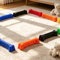 6 Pieces Pressure Resistant Non-Slip Balance Bridge Hole Design Kids Balance Stepping Stones Sensory Play Children's Exercise Gear Coordination Training for Preschoolers, Kindergarten, Early Learning Center, Playground
