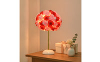 Flower Lamp with Rose Lampshade Soft Glow Bedside Lamp Decorative Night Light Tabletop for Bedroom