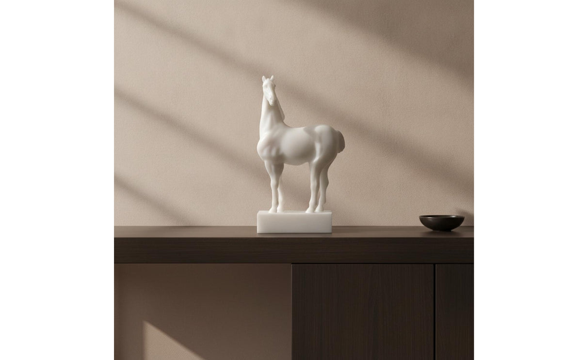 Horse Statue Decorative Horse Figurine Sophisticated Figurine with Base for Entryway, Office