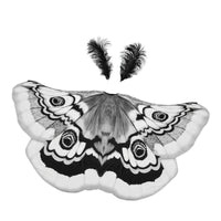 Moth Cape with Antennae Lightweight Accessory Comfortable Apparel for Cosplay