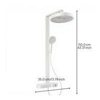 Temp-controlled shower faucet, wall mount