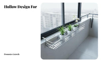 Space-Saving Hanging Railing Planter Rack Rust Resistant Hanging Railing Planter Adjustable hangers Flower Pot Holder Easy Installation for Gardeners, Apartment Dwellers, Homeowners, sillsill, sill, Fence, Patio