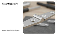 Sturdy Duty Fold Hinge Saltwater-Resistant Grade Stainless Steel Hinge Rustproof Mirror Polished Finish for Boat Owners