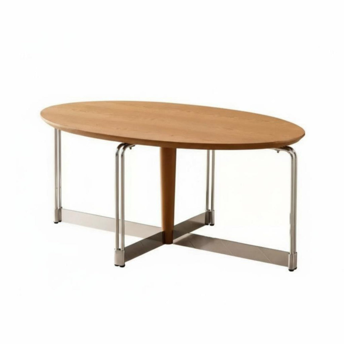 doublelevel Oval Accent Piece Minimalist design Coffee Table Space-Saving Easy Assembly for Interior Design aficionados