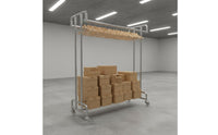 Mobile Double Bar Garment Rack Heavy Duty Double Rail Rolling Clothes Rack Store Fixture for Boutique