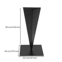 Cone Vase with Square Base Tapered Flower Holder Tall for Entryway, Minimalists